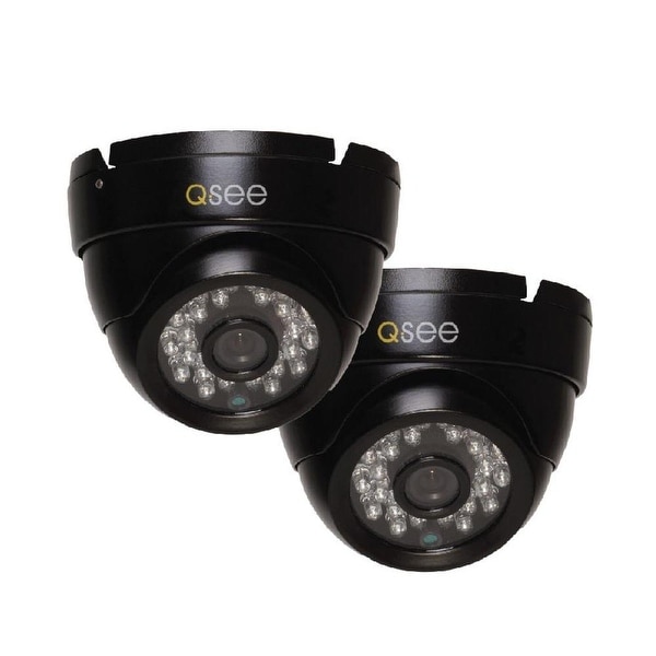 Q-See 2 Pack HD 720p Dome Security Cameras - Black