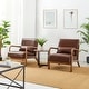 preview thumbnail 55 of 119, Glitzhome Set of 2 30.75"H Mid-Century Modern PU Leather Accent Chairs - 25.75"W x 33.75"D x 30.75"H