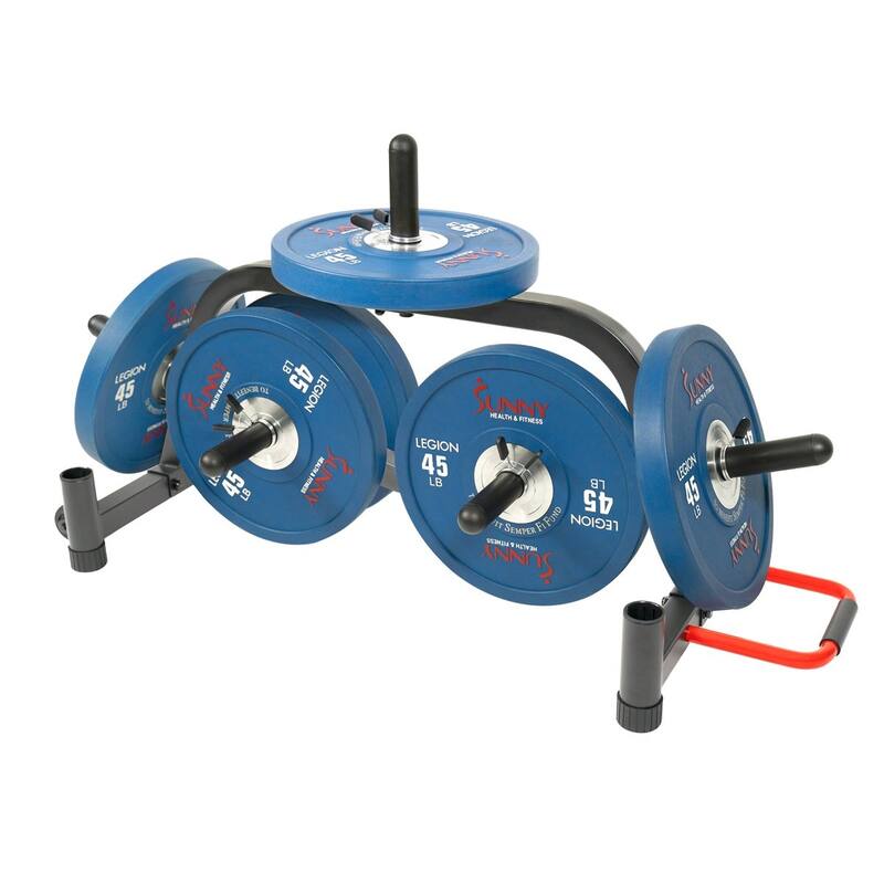 Sunny Health Fitness Weight Plate and Barbell Storage Rack - SF-XF9938