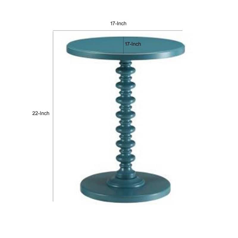 Astonishing Side Table With Round Top - 22 H x 17 W x 17 L Inches
