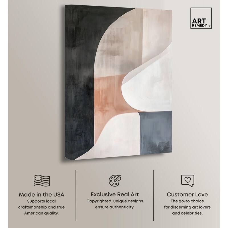 Curved Contour II Canvas by Art Remedy, Gallery Wrapped