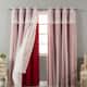 Aurora Home Attached Valance Sheer and Blackout 4-piece Panel Pair - 52"W x 84"L - Cardinal Red