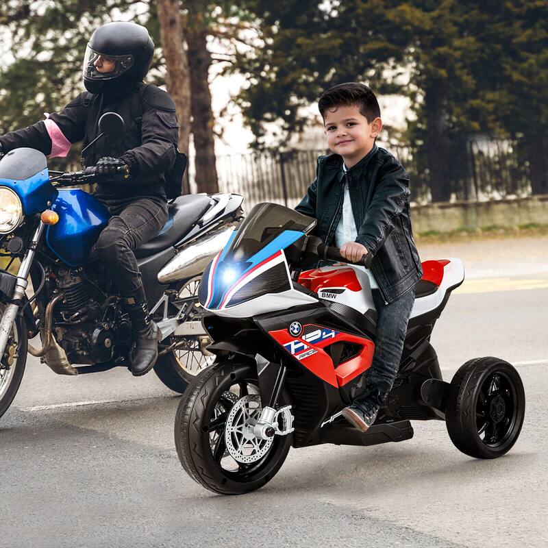 Gymax 12V Kids Ride on Motorcycle Licensed BMW 3 Wheels Electric Toy