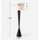 preview thumbnail 7 of 5, Uttermost Layla Black Tapered Floor Lamp - 63.25'' H X 20'' W X 20'' D