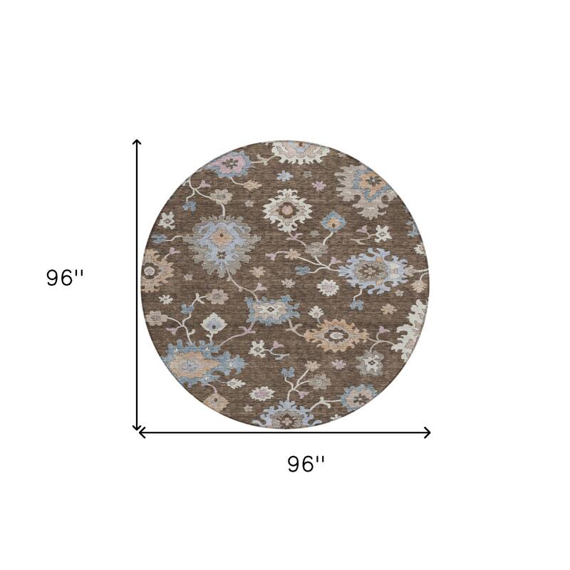 HomeRoots Floral Transitional Rectangle Outdoor Rug