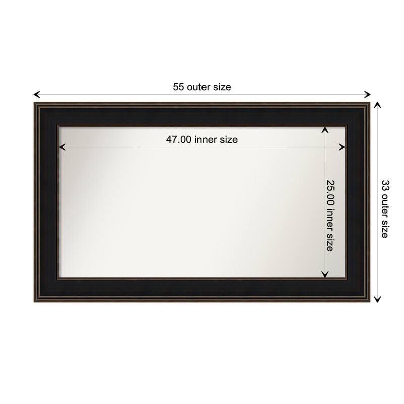 Wall Mirror Choose Your Custom Size-Oversized, Mezzanine Espresso Wood