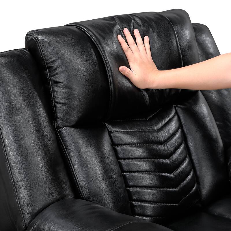 Ridge 40" Faux Leather Power Recliner - LED and Charging Ports