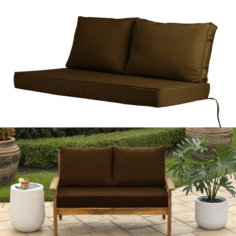 Outdoor Loveseat Cushion Set (Set of 1 Seats,48x24in, 2 Backs,24x18in )