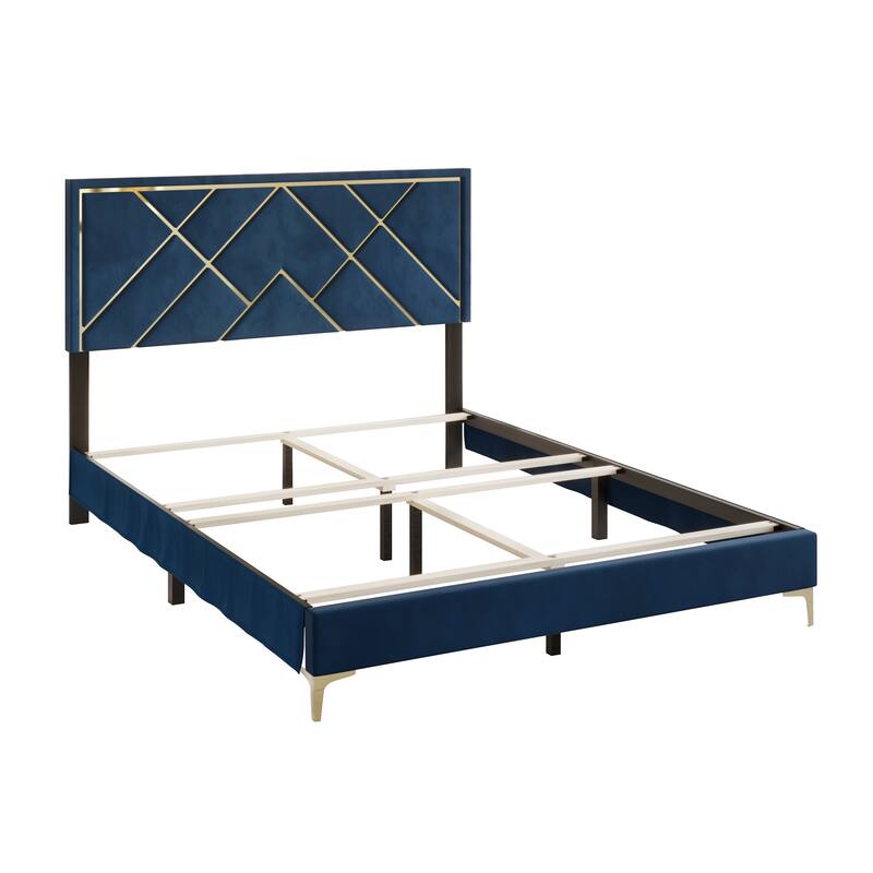 CraftPorch 3 Piece Bedroom Nightstands Set Velvet Upholstered Bed