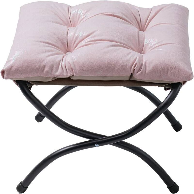 15" Folding Foot Stool Elegant Foldable Ottoman
