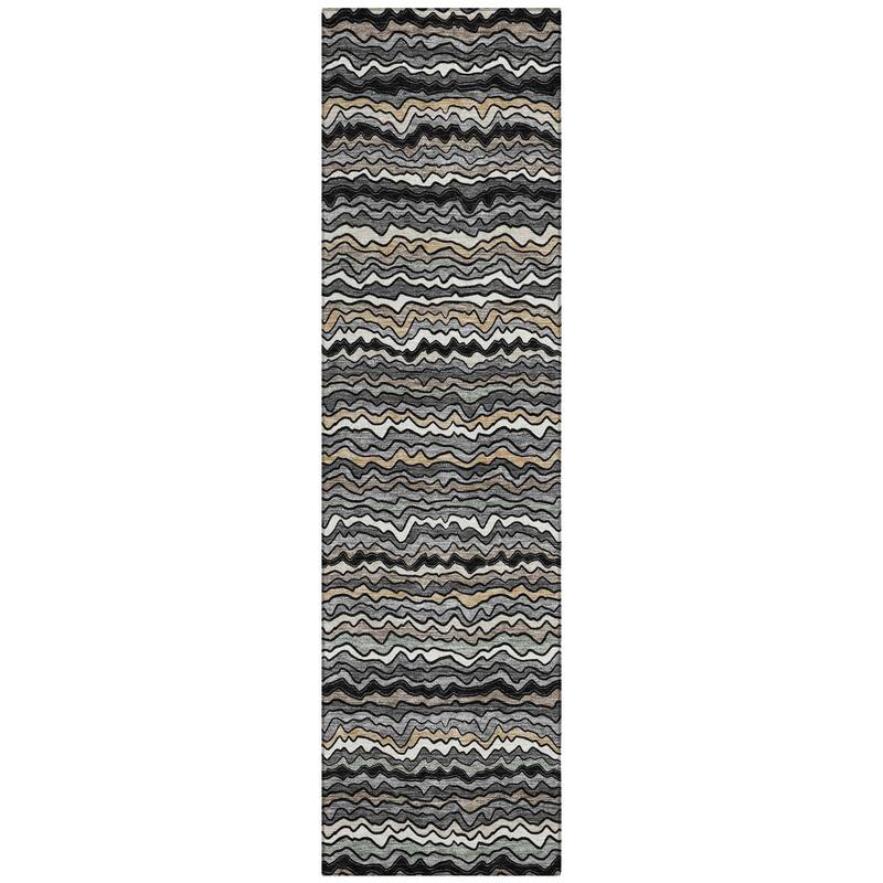 Machine Washable Indoor/ Outdoor Ziggy Stripe Chantille Rug
