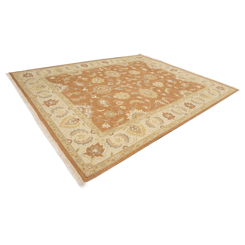 Rust/Beige Soumak Flatweave Area Rug