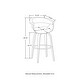 preview thumbnail 6 of 21, Glitzhome Set of 2 Modern 40"H Bar Height Wooden Swivel Bar Stools