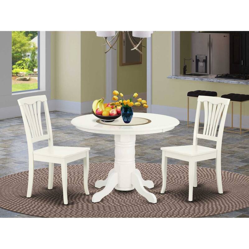 Retro Round Dining Set 3pc - 42 Inch Table & 2 Chairs - Renaissance Style Furniture