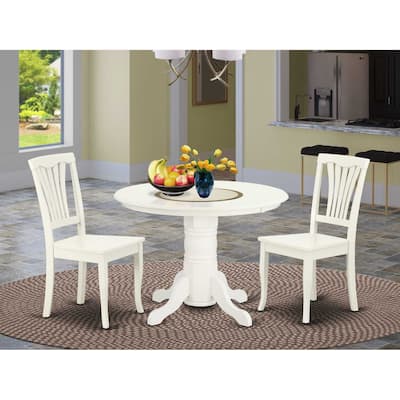 Retro Round Dining Set 3pc - 42 Inch Table & 2 Chairs - Renaissance Style Furniture