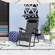 preview thumbnail 11 of 15, Homall Zero Gravity Chair Patio Lawn Chair Lounge Chair Folding Recliner Adjustable Outdoor with Canopy Shade and Cup Holder