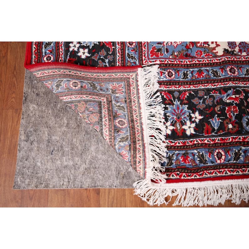 Medallion Red Kashan Turkish Area Rug Machine Made Carpet - 9'8" x 13'3"