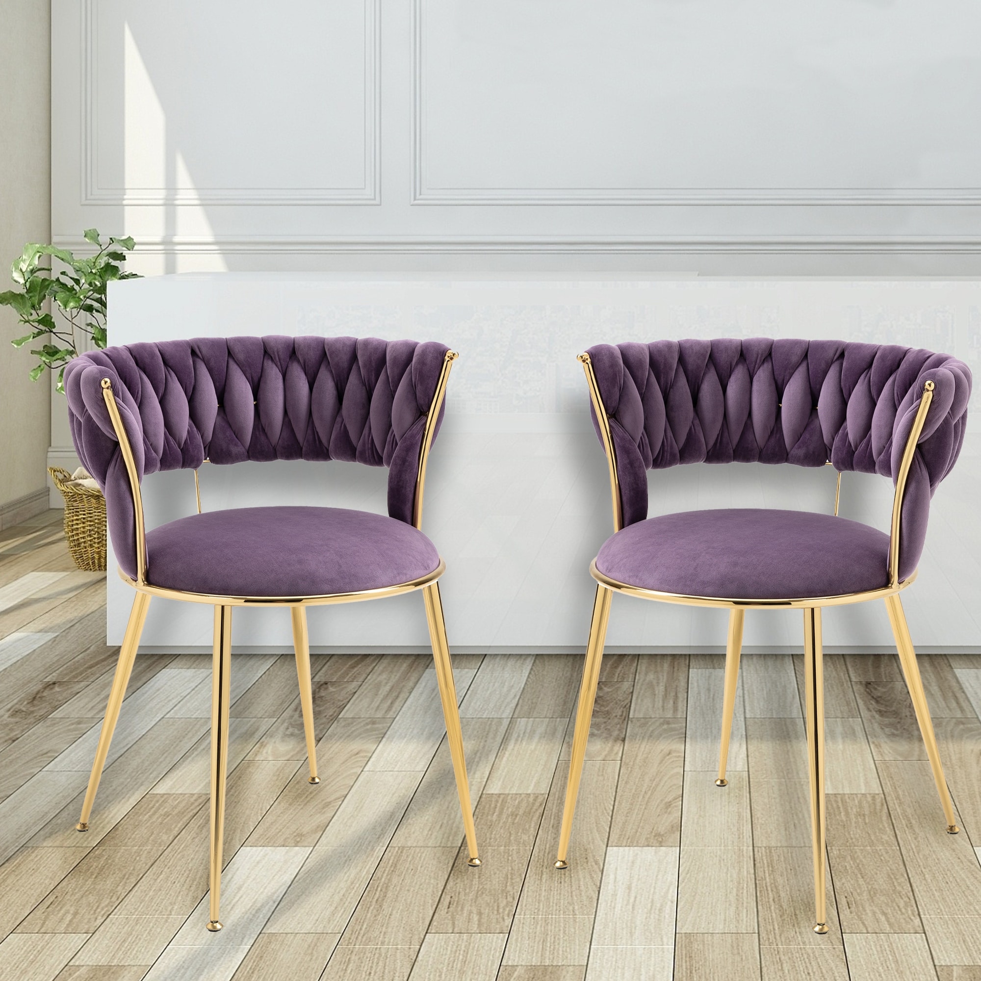 Plum velvet dining chairs clearance