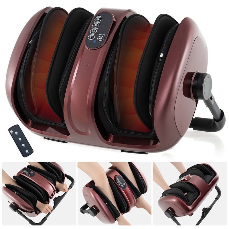Deep Kneading Shiatsu Massager Machine Foot & Calf Massager - Red