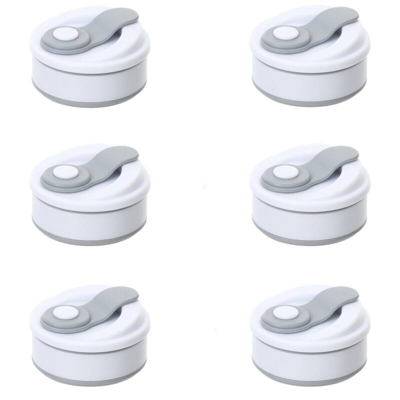 YBM Home Silicone Collapsible Travel Cup with Lid - 12 oz - Grey - 6 Piece