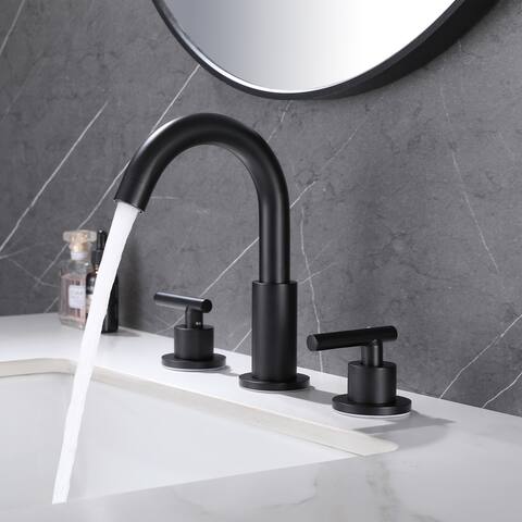 Rbrohant Widespread Faucet 2-handle Bathroom Faucet with Drain Assembly