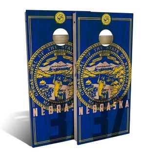 Nebraska State Flag 2.0 Outdoor Cornhole Board Set