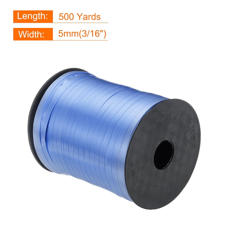 Curling Ribbon Crimped Balloon String Metallic 3/16" for Decoration - Aquamarine Blue - 500 Yards