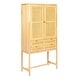 preview thumbnail 1 of 9, Woven Cane and Wood Cabinet - 33.5"L x 15.7"W x 66.9"H 33.5"L x 15.7"W x 66.9"H - Natural