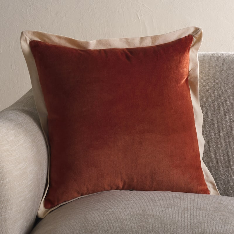SAFAVIEH Home Jordy Decorative Pillow - Burnt Orange/Natural - 18x18-inch Square