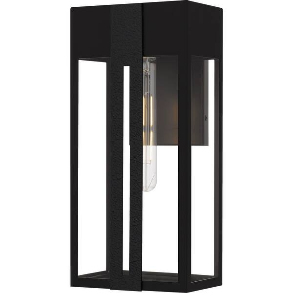 slide 2 of 7, Boswell 1-Light Matte Black Outdoor Wall Lantern