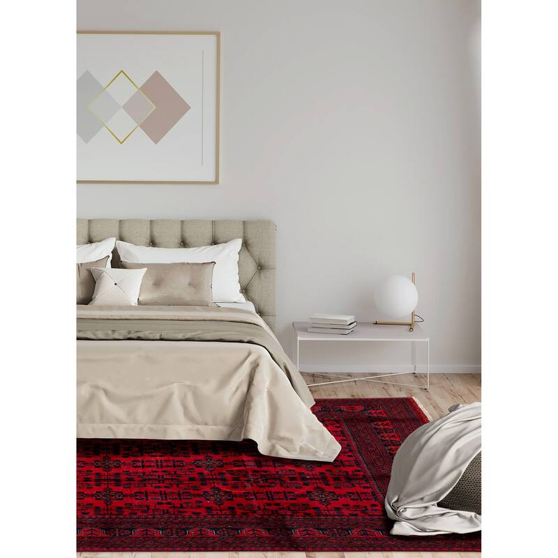 ECARPETGALLERY Hand-knotted Finest Khal Mohammadi Red Wool Rug - 6'8 x 9'8