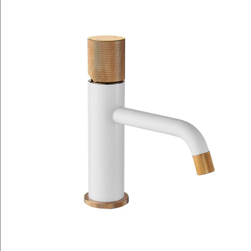 Topcraft Single Handle Modern Bathroom Faucet - Gold&White