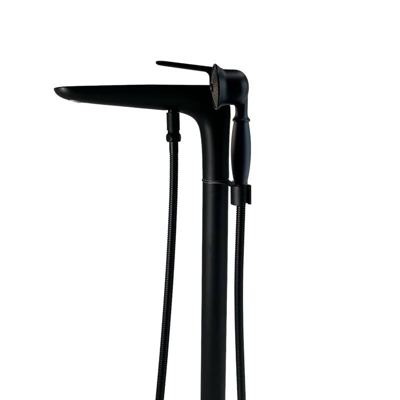 Pluto Triangle Head Tub Filler Faucet with Hand Shower