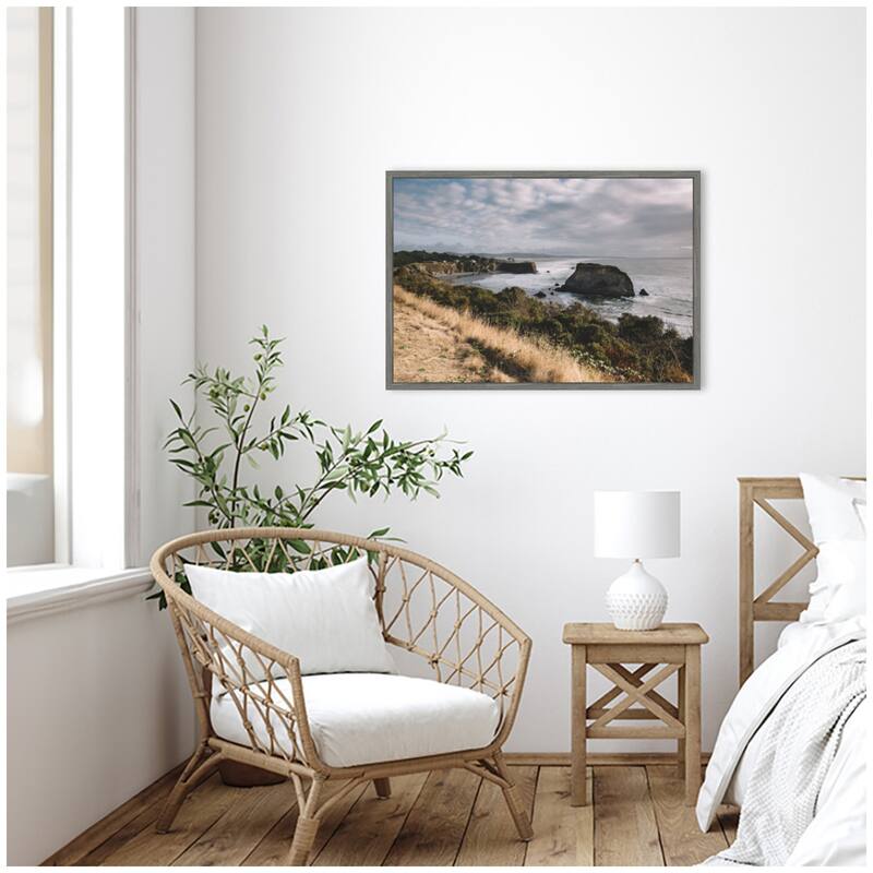 Kate and Laurel Sylvie Rugged Coastal Landscape Framed Canvas by Patricia Hasz of Patricia Rae Photography
