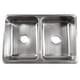 preview thumbnail 4 of 9, Lange Crafted Stainless Steel 32" Double Bowl Farmhouse Apron Front Undermount Kitchen Sink