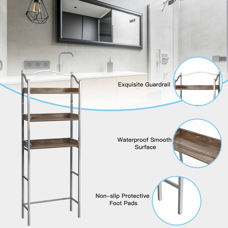Costway 3-Tier Over-The-Toilet Bathroom Spacesaver Storage Rack - See Details