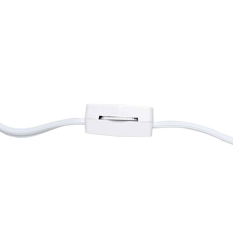 17.25 in. White Finish Table Lamp with White Shade, Desk Lamp for Writing and Computer Desks