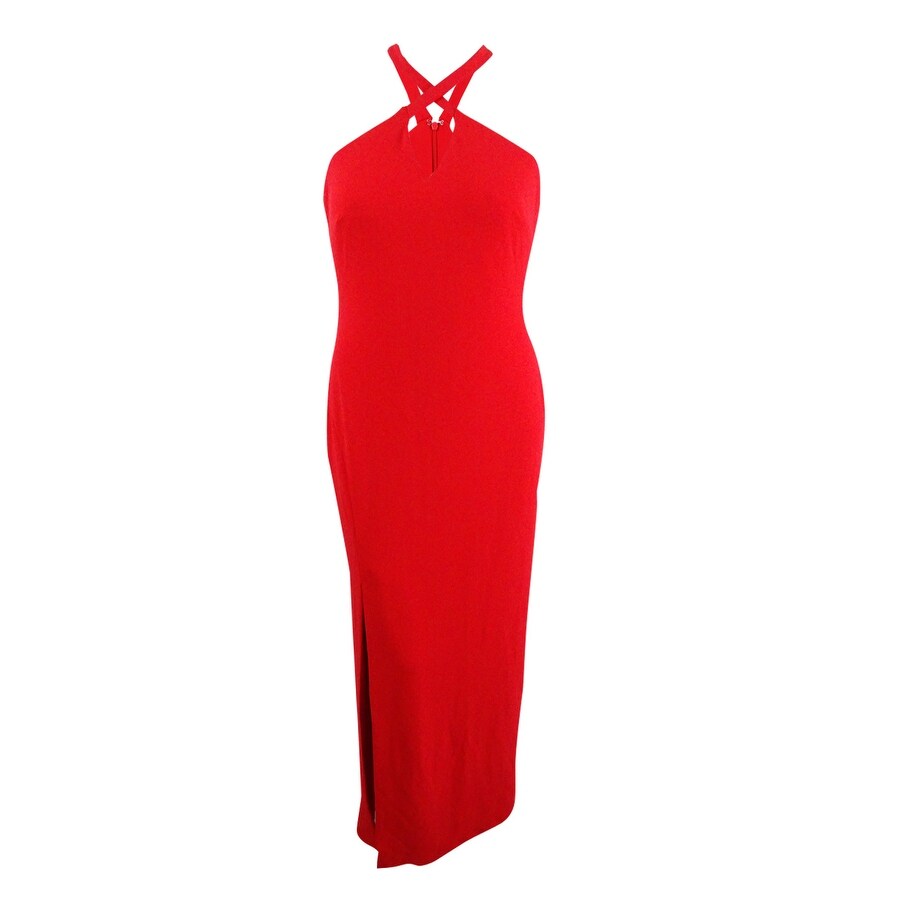 red halter gown