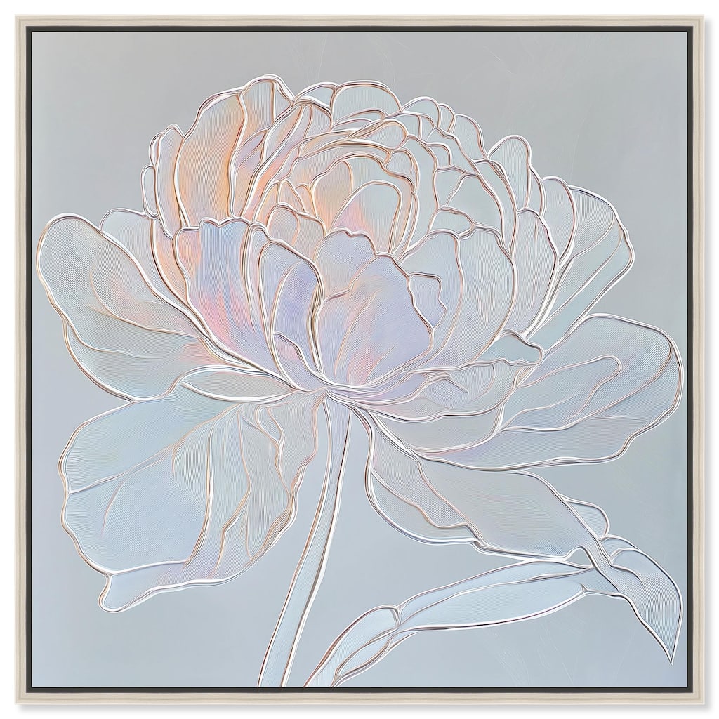 Embossed Flower I Canvas by Art Remedy
