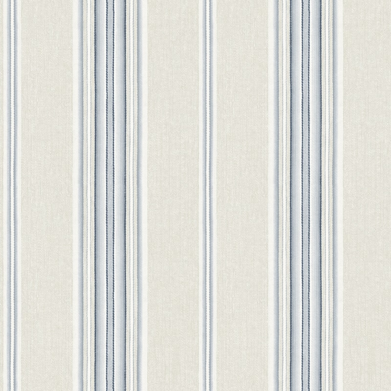 Chesapeake Calvados Blue Linen Stripe Wallpaper