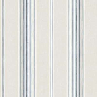 Chesapeake Calvados Blue Linen Stripe Wallpaper