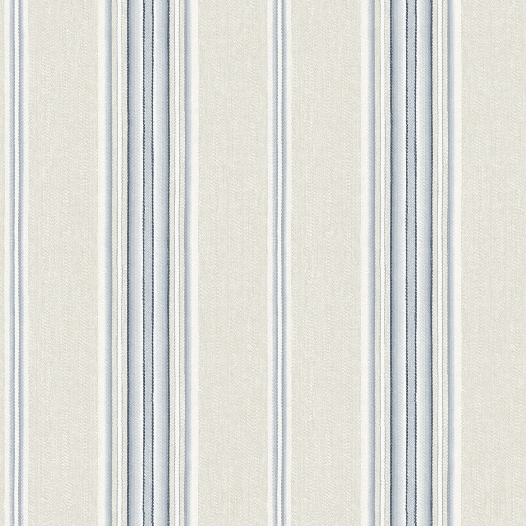 Chesapeake Calvados Blue Linen Stripe Wallpaper