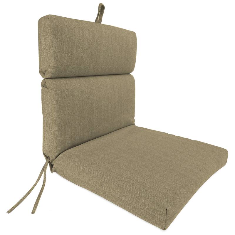 22" x 44" Outdoor Chair Cushion with Ties and Loop - 44'' L x 22'' W x 4'' H - WOVEN WHEAT