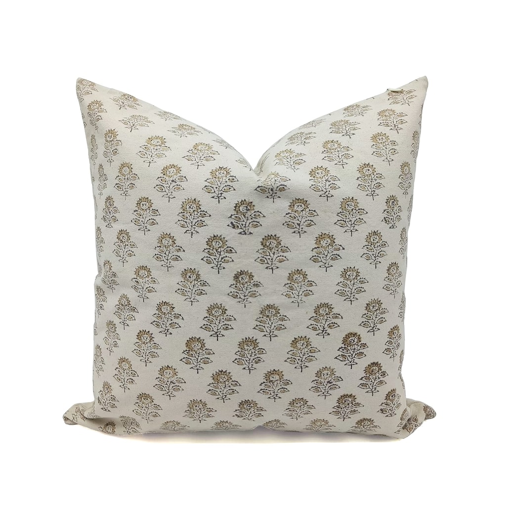 Fabdivine Cotton Farmhouse Block print pillow Cover