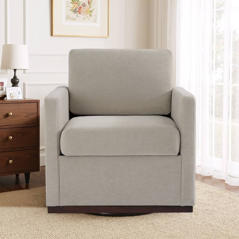 Modern Upholstered Swivel Accent Arm Chair