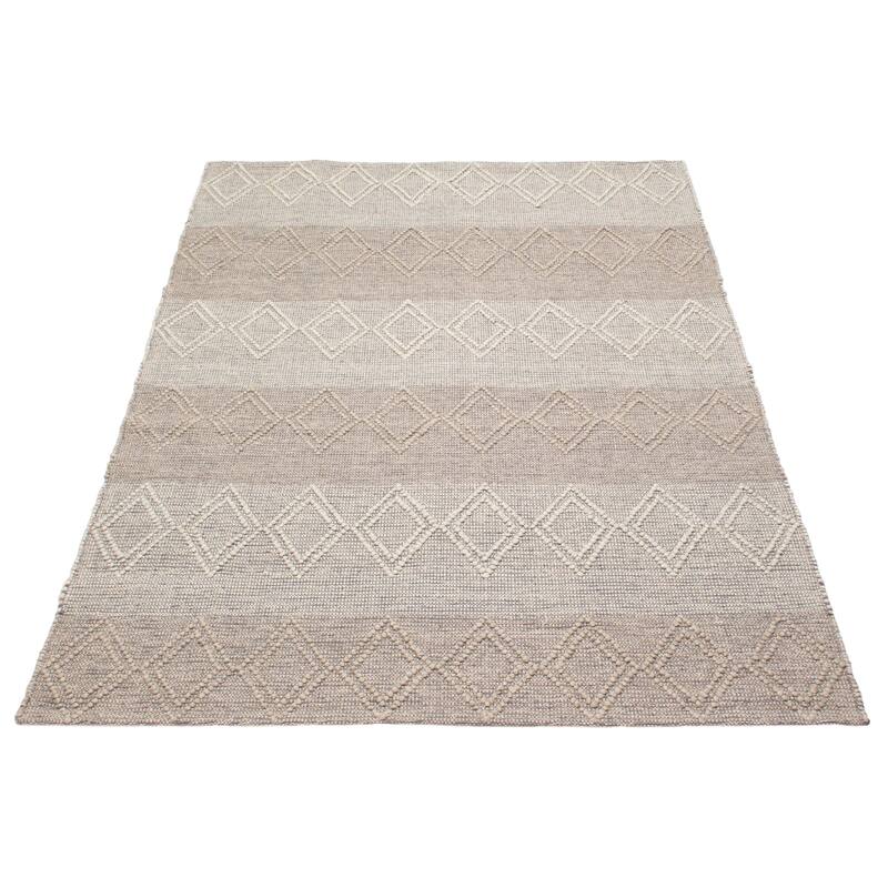 ECARPETGALLERY Braid weave Sienna Tan Wool Rug - 6'1 x 8'10