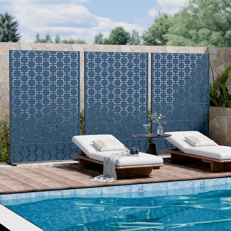 6 ft. H x 4 ft. Metal Privacy Screen Free Standing