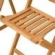 preview thumbnail 7 of 6, 3-Pieces Folding Wood Bistro Set with 2 Folding Chairs and Round Coffee Table