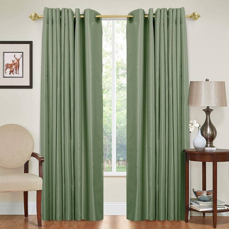 UTOPIA ALLEY Wall Mounted 3/4 Inch Curtain Rod - Curtain Rods For Windows, Adjustable Drapery Rods