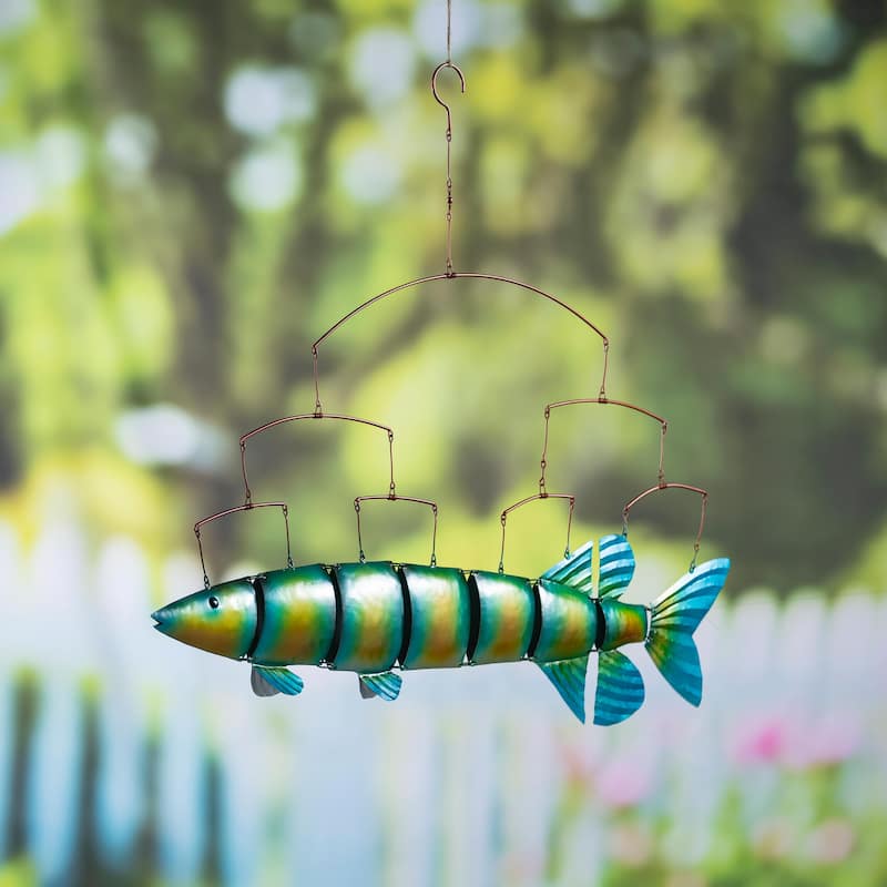 38 in. Metal Fish Mobile